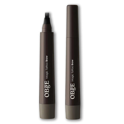 OBgE Magic Tattoo Brow (Natural Gray, 0.1oz) - Fork-Tip Eyebrow Pen for Natural, Long-Lasting Eyebrow Makeup. Water-Resistant, Smudge-Proof Formul...
