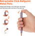 Bling Metal Pens, 6 Pack 1.0 mm Click Retractable Ballpoint Pens Black Ink Medium Point Gift Pens Glitter Retractable Pen Comfortable Writing Pens...