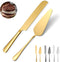 Today's Present Gold Wedding Cake Knife and Server Set, Stainless Steel Cake Cutting Set for Wedding Include Cake Knife And Cake Pie Server Perfec...