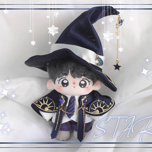 niannyyhouse 10cm 20cm Plush Doll Clothes Hat Shawl Vest Shirt Pants Tie Shoes Magic Suit Doll Accessories Dress Up (Purple, 10cm)...