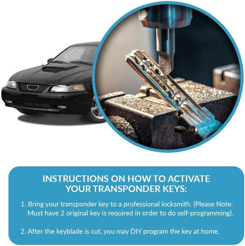 Keyless2Go Replacement for New Uncut Transponder Ignition Car Key H72...