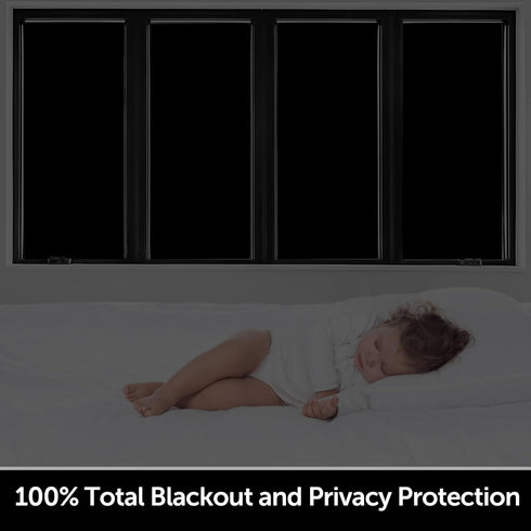 HIDBEA Mirror Blackout Window Film,100% Light Blocking Room Darkening Window Privacy Film,Mirror Glass Window Film Heat Control,Removable Window C...