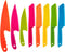 JOVITEC 8 Pcs Kid Cooking Kitchen Knife Set, Plastic Serrated Edges Children's Safe Chef Nylon Knives for Cutting Fruit Bread Cake Salad Lettuce K...