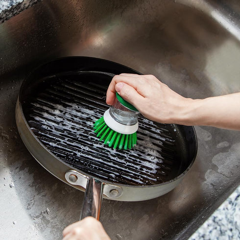 Libman Bottle & Dish Brush Kit | Cleaning Brushes for Kitchen Use | Straw Brush | Scrub Brushes for Dishes | Big Job Kitchen Brush | Palm Scrub Br...
