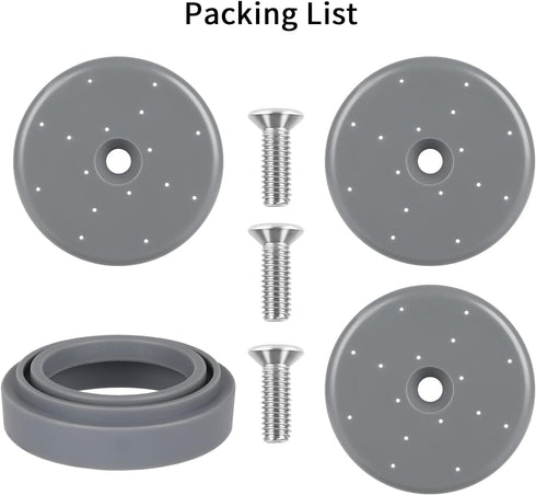 3 Pack Commercial Spray Valve Repair Kit for Most Commercial Sink Pre-Rinse Sprayer Spray Face Bumper and Screw Repair Part 1.42 GPM, Grey...