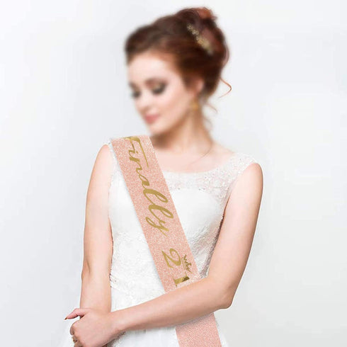 Finally 21 Sash and Crown Set for Girls - 21st Birthday Party Favor Supplies...