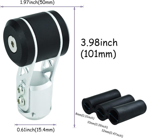 Shift Knob T-Shaped Car Gear Shifter Knob Aluminum Shift Stick Lever Knob for Most Manual Automatic Vehicles (Black)...