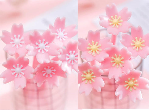 YYaaloa 12pcs Cute Pink Flower Gel Ink Pens Writing Pens 0.5 mm Black Ink Fun Kawaii Pens Bulk for Kids Office School Supplies...