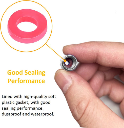 10 Pcs Tire Valve Stem Caps, Anodized Aluminum Tire Valve Cap Set, Corrosion Resistant Stem Covers Universal for Cars Trucks Motorcycles SUVs & Bi...