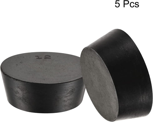 MECCANIXITY Rubber Tapered Plug 54mm to 64mm Solid Test Tubes Bungs Stopper Black for Lab Home 5 Pieces...