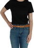 CTM® Women's Leather 1 1/8 Inch Dress Belt, 2XL, Tan...