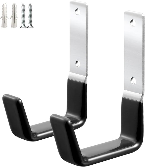 Heavy Duty Steel Garage Hooks,Garage Storage Utility Hooks,Anti-Slip Garage Hooks,Garage Garden Tool Organizer,Steel Wall Mount Hooks, Garden Hose...