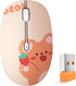 Cute Bluetooth Mouse, 2.4 GHz Wireless Mice with USB Receiver for Laptop, iPad, Mac, Silent Cartoon Mouse Suitable for Children and Students (Kerr...
