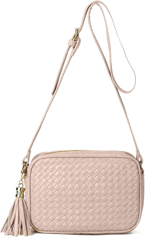 Small Crossbody Purses for Women Trendy Woven Cross Body Bag and Boho Purse,Soft Leather Handbags...