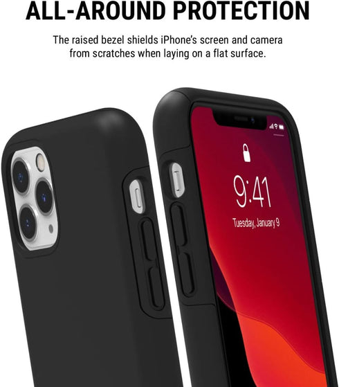Incipio DualPro Dual Layer Case for Apple iPhone 11 Pro with Flexible Shock-Absorbing Drop-Protection - Black...