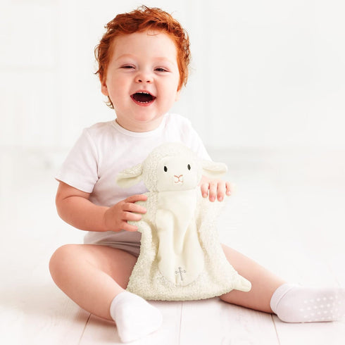 Panelee 2 Pcs Baptism Gifts Baby Blessings Lamb Security Blanket for First Communion, Christening, Baby Baptism Gifts Baby Showers...