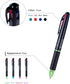 4 Pack 0.7mm 4-in-1 Multicolor Ballpoint Pen?4-Color Retractable Ballpoint Pens for Office School Supplies Students Children Gift...
