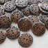 Chenkou Craft Pierced Flower Wood Buttons 30mm Sewing Craft 50Pcs...