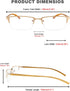 FEISEDY Refined Semi Rimless Rectangle Half-Frame Blue Light Blocking Computer Glasses Women Men B2626...