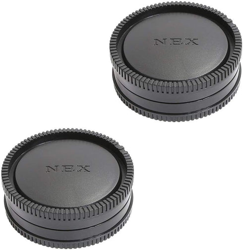 2 Pack Rear Lens Cap and Camera Body Cap Cover Kit for Sony A9 A7 A7II A7III A7IV A7S II III A7R II III A7RIV A7RV A7CR A7C II A7CII A6700 A6600 A...