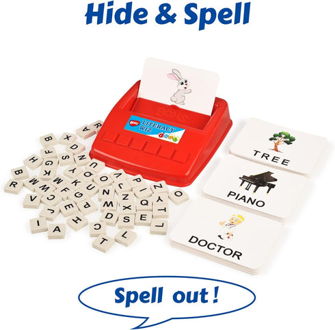 BOHS English Literacy Wiz Fun Game - Upper Case Sight Words - 60 Flash Cards - Preschool Language Learning Educational Toys...