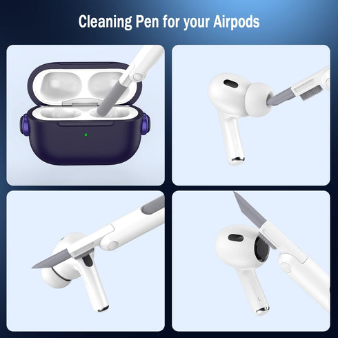 R-fun Airpods Pro Case (2nd/1st Gen,2023/2022/2019) with Secure Lock & Cleaning Kit, Music Headset Earphone Protective Case Cover Compatible with ...