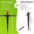 25 Pcs Drip Irrigation Emitters for 1/4'' drip irrigation Adjustable 8 Hole Water Flow Dripper Irrigation Drip Heads with Stake for (4-7mm) Garden...