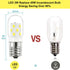 LED Microwave Light Bulbs Over Stove Appliance 3W Replacement for 40W Halogen Bulb for Refrigerator, Range Hood E17 Intermediate Base,No Flicker,D...