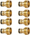 Garden Hose Quick Connector Male Hose End Adapters Solid Brass 3/4 inch GHT Thread Water Hose Fitting Repair Replacement, Male Only, Pack of 8...