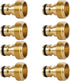 Garden Hose Quick Connector Male Hose End Adapters Solid Brass 3/4 inch GHT Thread Water Hose Fitting Repair Replacement, Male Only, Pack of 8...