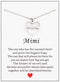 Grandma Necklace Nanny Gift Heart Cutout Letter Nana Gigi Mimi Necklace Gift for Grandma from Grandchild with Message Card...