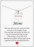 Grandma Necklace Nanny Gift Heart Cutout Letter Nana Gigi Mimi Necklace Gift for Grandma from Grandchild with Message Card...