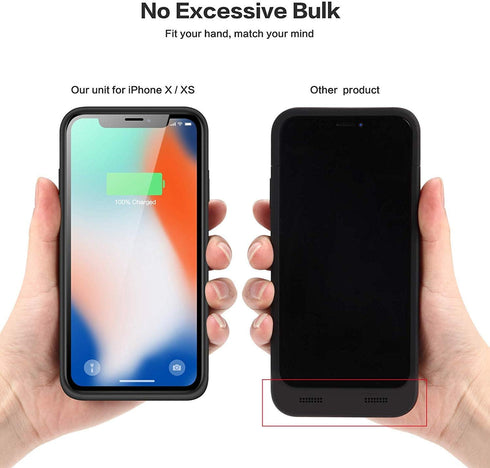 Feob Battery Case for iPhone Xs/X, Rechargeable 6500mAh Portable Charging Case Extended Battery Pack Cover Power Bank Charger Case for iPhone Xs/X...