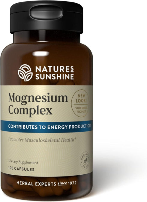 Nature’s Sunshine Magnesium Complex - High Potency Magnesium Supplement for Muscle Function, Energy Production, & Reduction of Tiredness and Fatig...