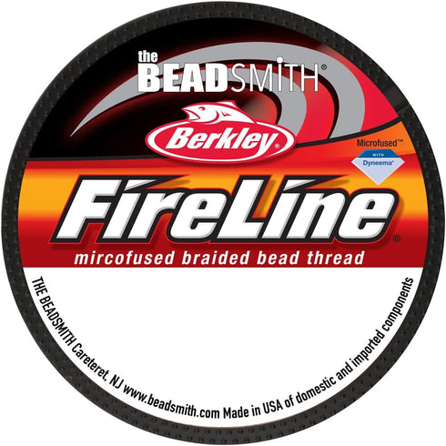 The Beadsmith Fireline by Berkley – Micro-Fused Braided Thread – 6lb. Test, 006”/.15mm Diameter, 50 Yard Spool, Crystal Color – Super Strong Strin...