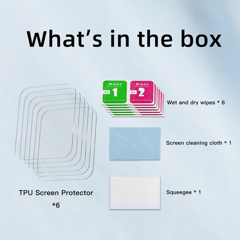 6 pcs TPU smart watch screen protector film for 1.8" Spuerbar IDW19 Smartwatch Upgrade Flexible Film Scratch Resistant Soft HD TPU Transparent Fil...