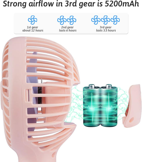 Portable Stroller Fan, With Flexible Tripod and 3 Speeds Clip On Car Seat Fan Mini Small Personal Handheld Battery Powered USB Fan, for Pram Crib ...