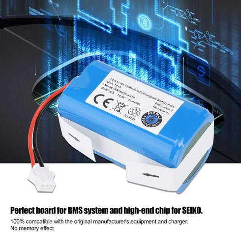 Zopsc 14.8V 2800Mah High Capacity Replacement Lithium-ion Battery for Ecovacs N79S Robot Vacuum Cleaner, No Memory Effect...
