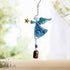 MrMrKura Metal Angel Wind Chime Hanging Decoration Ornament Bells Wing Angel Bell Decorative Hanging Bells, Gifts for Home Garden Decor Crafts (Bl...