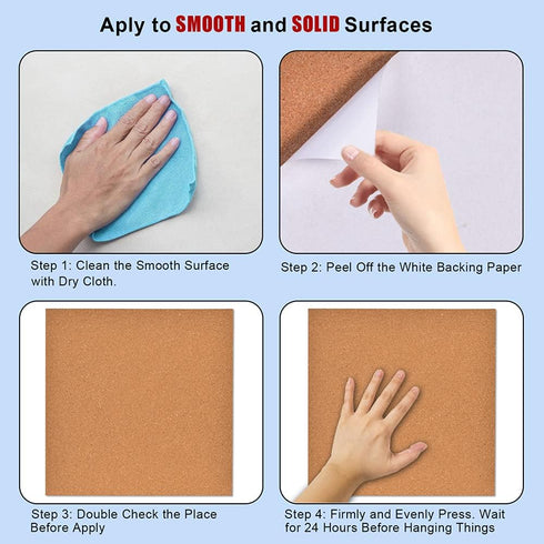 3mm Self-Adhesive Cork Board Roll, 1/8" Thick Cork Boards for Walls, 40 x 120cm/ 47"x16" Cork Board Roll for Office, Home, School(3mm, 40x120cm)...
