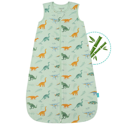 Rayon Made from Bamboo Sleep Sack, 0.5 TOG Wearable Blanket Baby, Sleep Sack 12-18 Months for Spring and Summer, Dinosaur...
