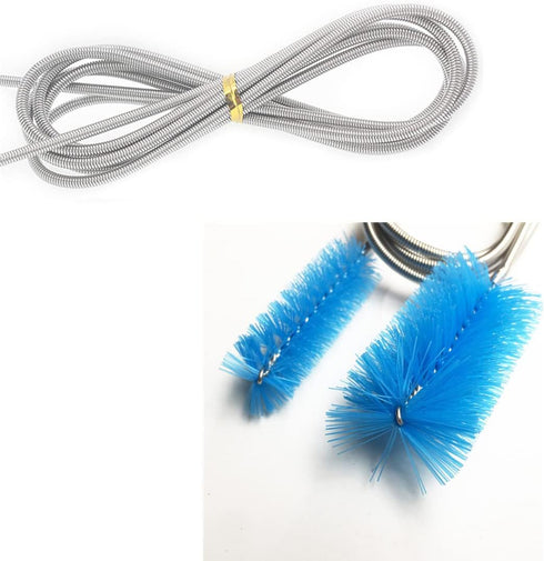 Aquarium Filter Hose Brush, Stainless Steel Long Tube Cleaning Brush, Nylon Tube Brush for Fish Tank, Home Kitchen, Glasses Drinking Straws...