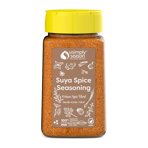 USimplySeason Suya Spice (4.8 oz) - African-Inspired Seasoning Blend - Vegan, Non-GMO, All-Natural - Ideal for Grilling, BBQ, Soups, Stews, Made i...
