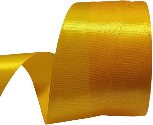 1 1/2 inch Satin Ribbon for Craft Gift Wrapping 25 Yards Silky Polyster Ribbon Roll for Handmade Hair Bow Wedding Party Decor Flower Bouquet,Gold...