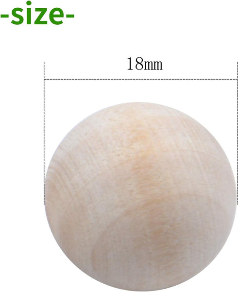 Jdesun 100 Pieces Unfinished Wooden Balls, Mini Round Craft Balls for DIY Projects, Kids Arts and Craft Supplies, 0.7 Inches Diameter....
