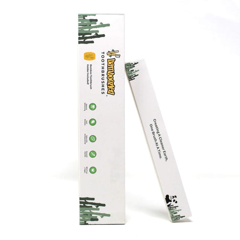 Bamboozled | Bamboo Toothbrush | BPA Free | Charcoal Infused Soft Bristles | Environmentally Friendly & Biodegradable | Set of 4 | with Bamboo Too...
