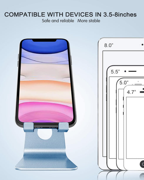 CreaDream Adjustable Cell Phone Stand, Phone Stand, Cradle, Dock, Holder, Aluminum Desktop Stand Compatible with Phone 13 12 Pro Max Charging, Acc...