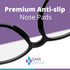 GMS Optical 1.3mm Ultra-Thin / 18mm Long Length - Anti-Slip Adhesive Contoured Silicone Eyeglass Nose Pads with Sticky Backing for Glasses, Sungla...