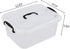 Readsky 8 Quart Lidded Storage Bins Plastic Storage Containers, Clear and Black, 2 Packs...