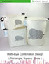 LANGYASHAN Rectangular Storage Bin Collapse Canvas Fabric Cartoon Storage Basket with Handles for Organizing Home Kitchen Boys and Girls Toys Offi...